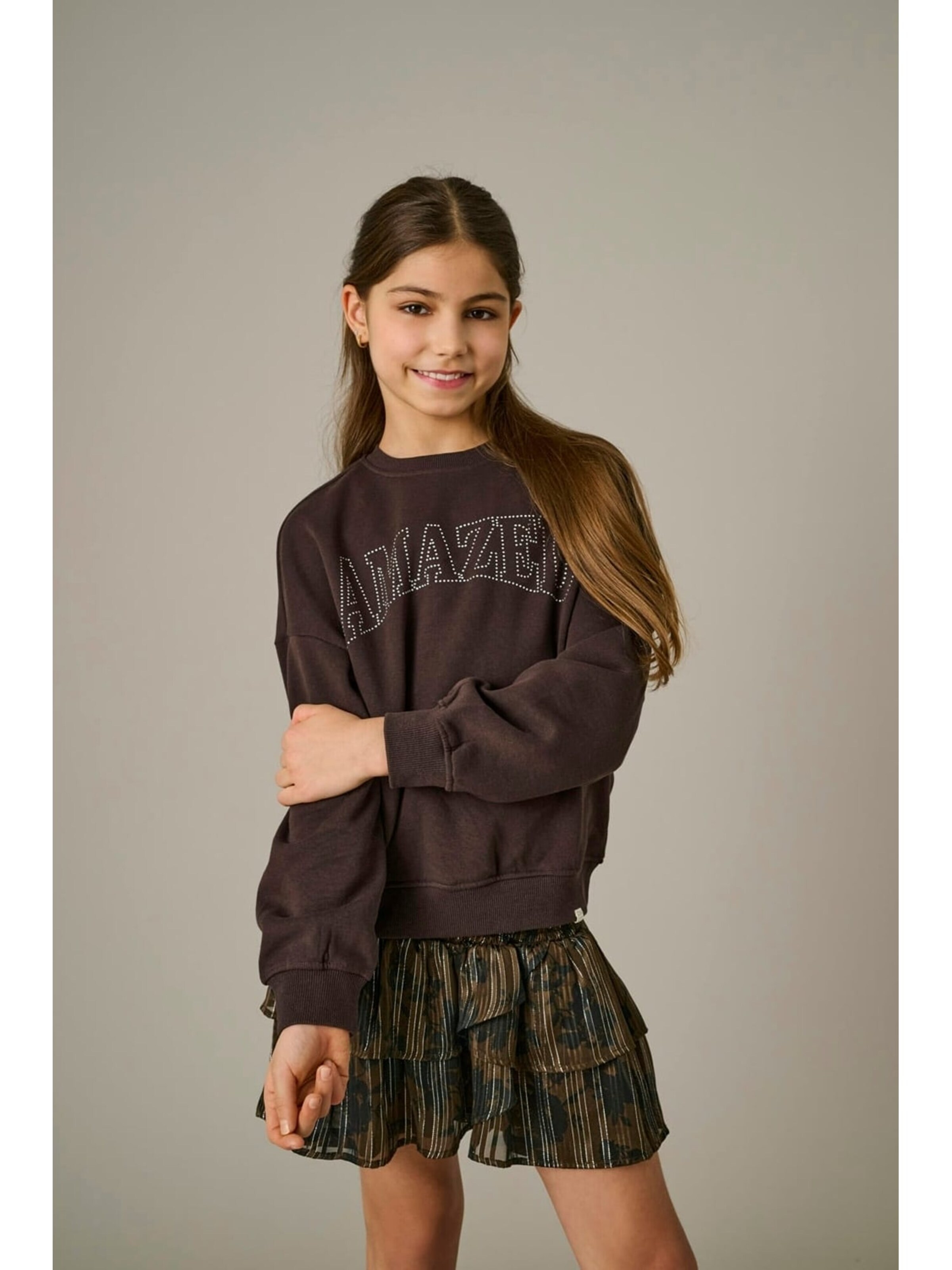 KIDS ONLY GIRL Sweater 'kiki' in Brown