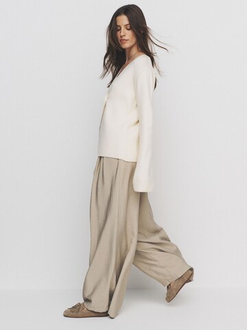The Set Široký strih Nohavice - Béžová
