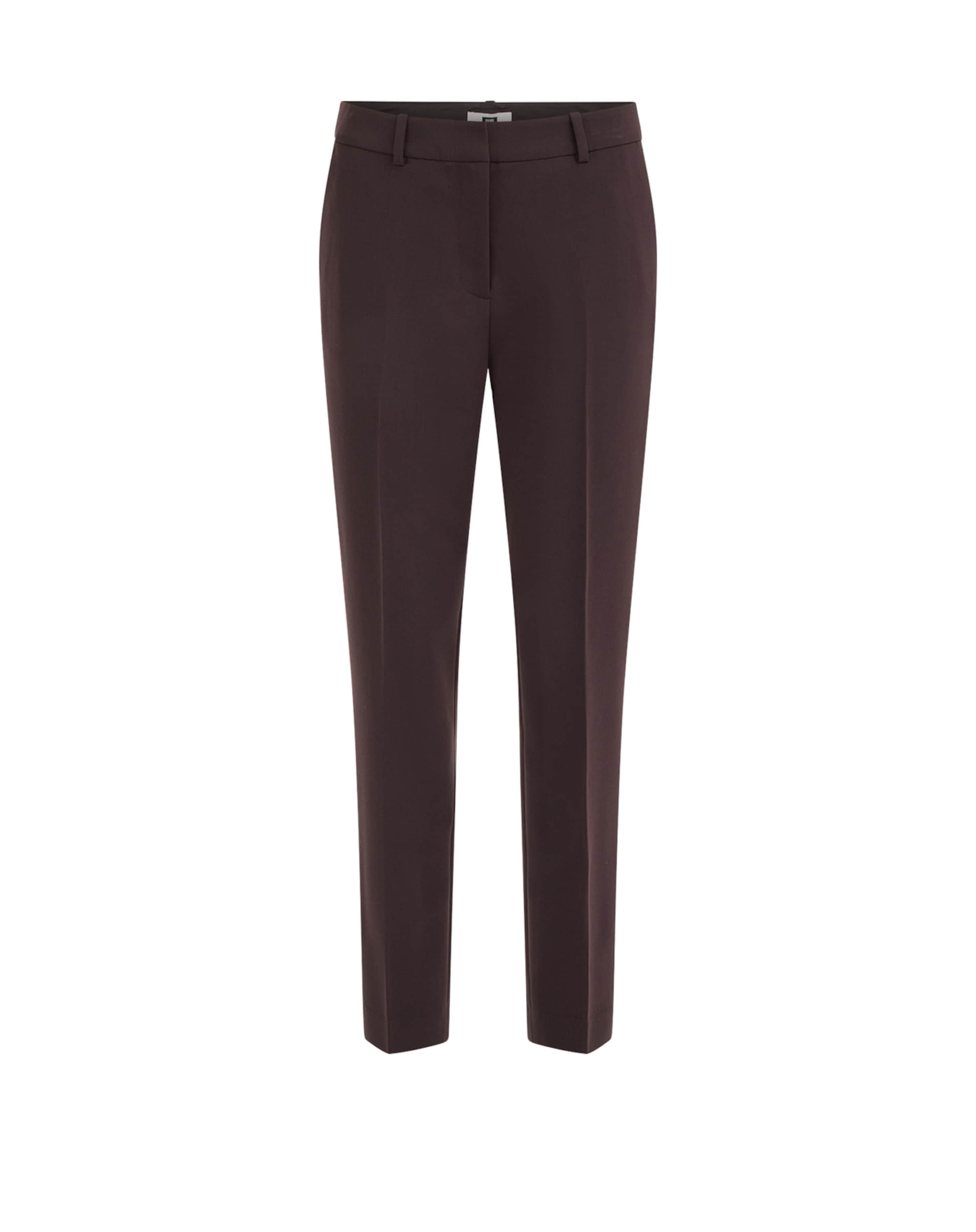 Slimfit Pantaloni con piega frontale di WE Fashion in marrone: frontale