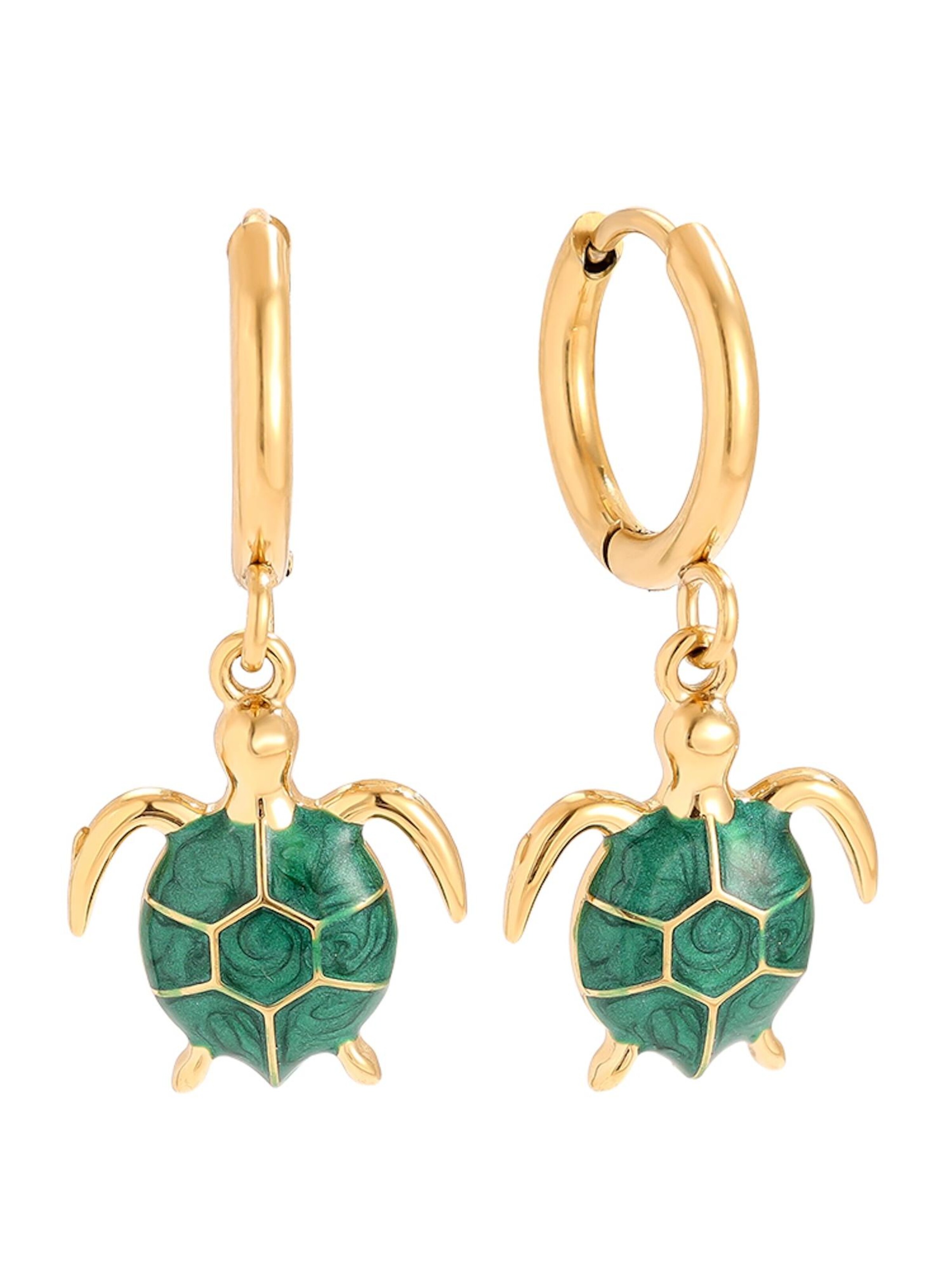 Cala Rose Oorbellen 'MOANA' in Goud: voorkant