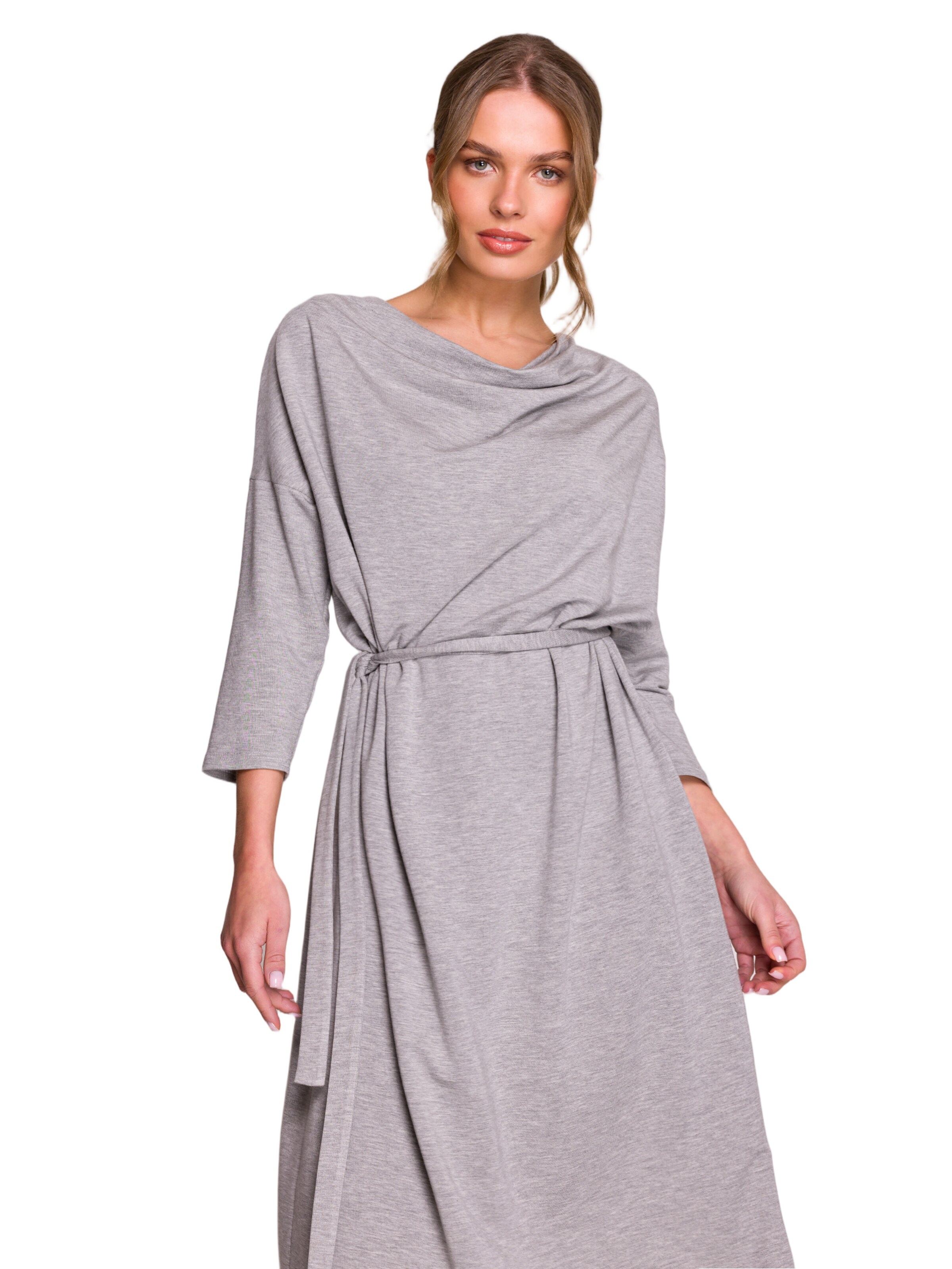 Stylove Šaty 'Sukienka oversize z modalu' – šedá
