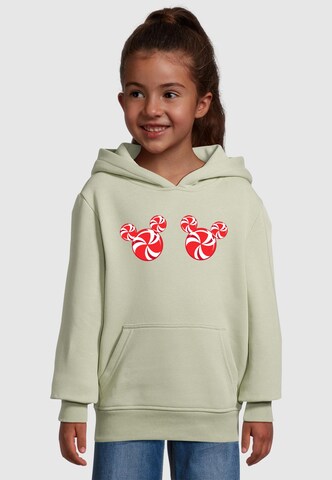 ABSOLUTE CULT Sweatshirt 'Mickey Mouse - Candies' in Groen: voorkant