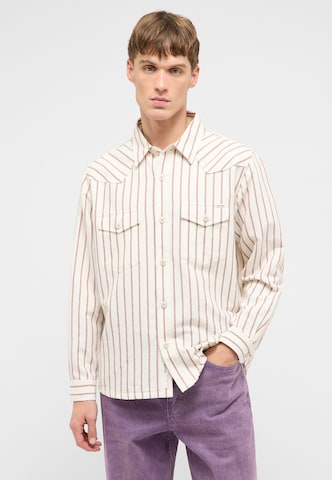 MUSTANG Regular fit Button Up Shirt 'Branson' in Brown: front