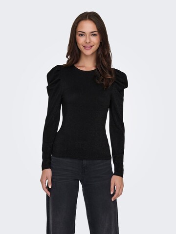ONLY Tricot 'Rich' in Zwart: voorkant