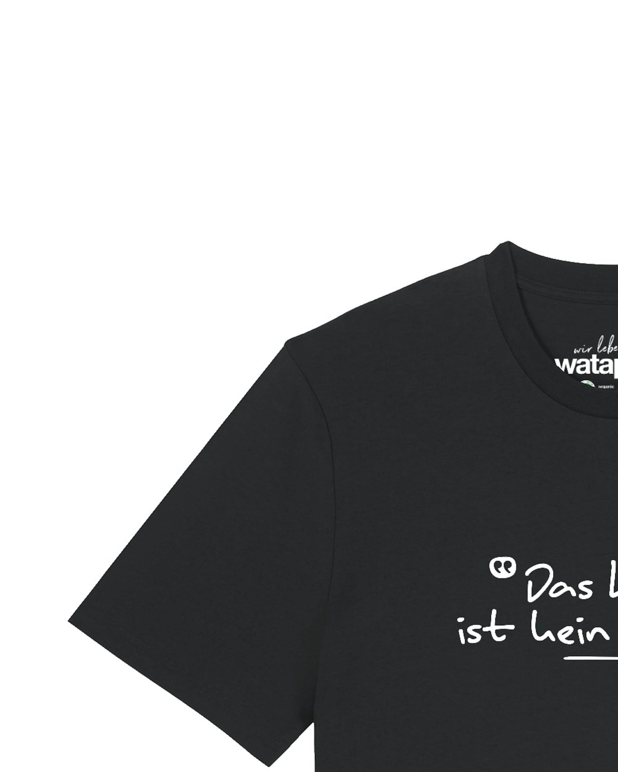 T-Shirt 'Das Leben Ist Kein Ponyhof' Watapparel en noir