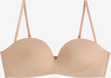 LindexT-shirt Grudnjak 'Fleur' - bež boja: prednji dio