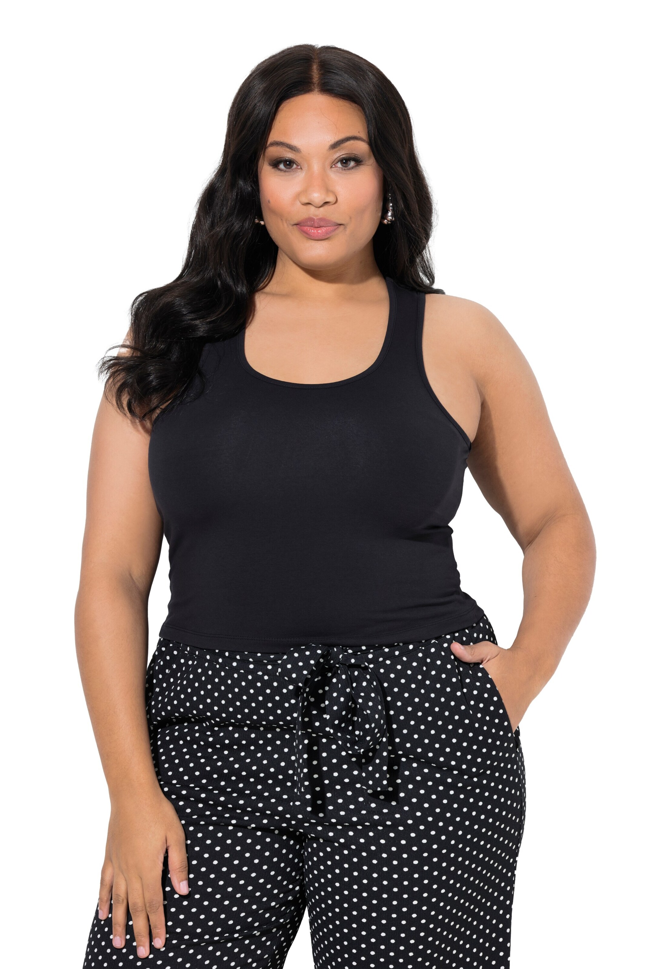 Ulla Popken Shirt in Schwarz: Vorderseite