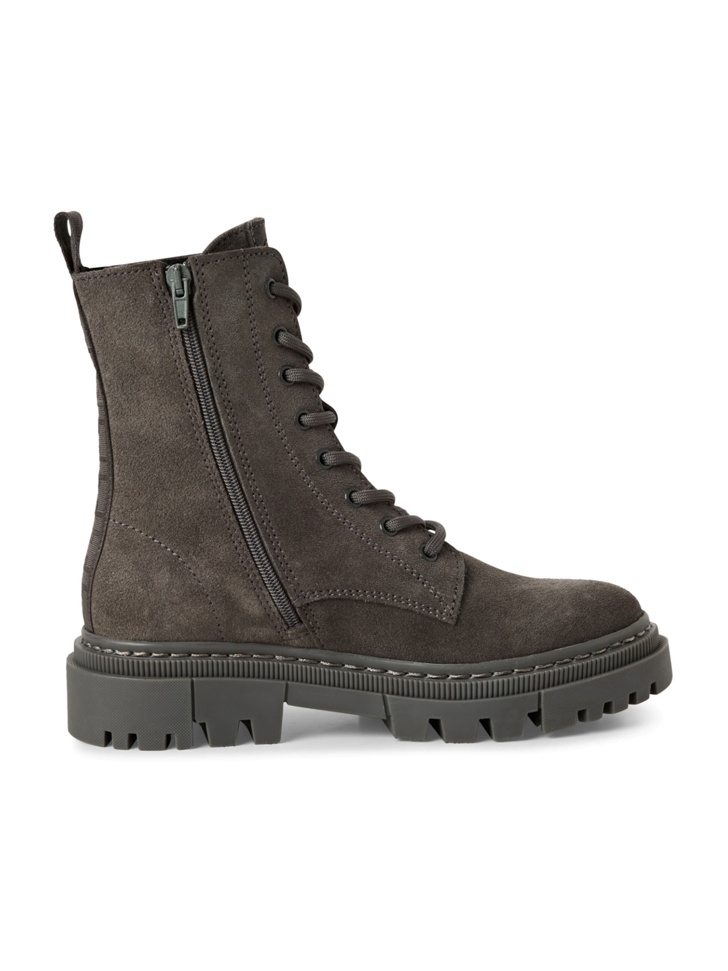Tamaris Lace-Up Ankle Boots in Grey