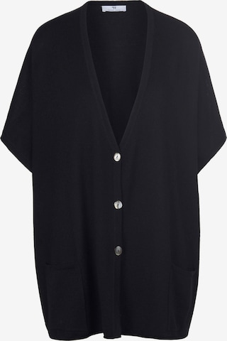 Peter Hahn Knit Cardigan in Black: front