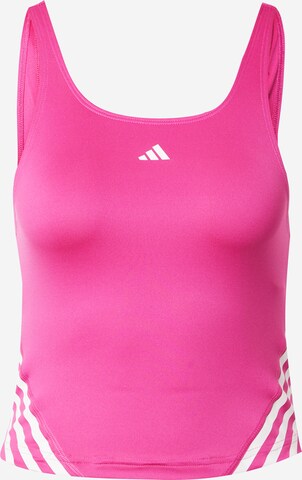 ADIDAS PERFORMANCE Sports top 'Train Icons 3-Stripes' in Pink: front