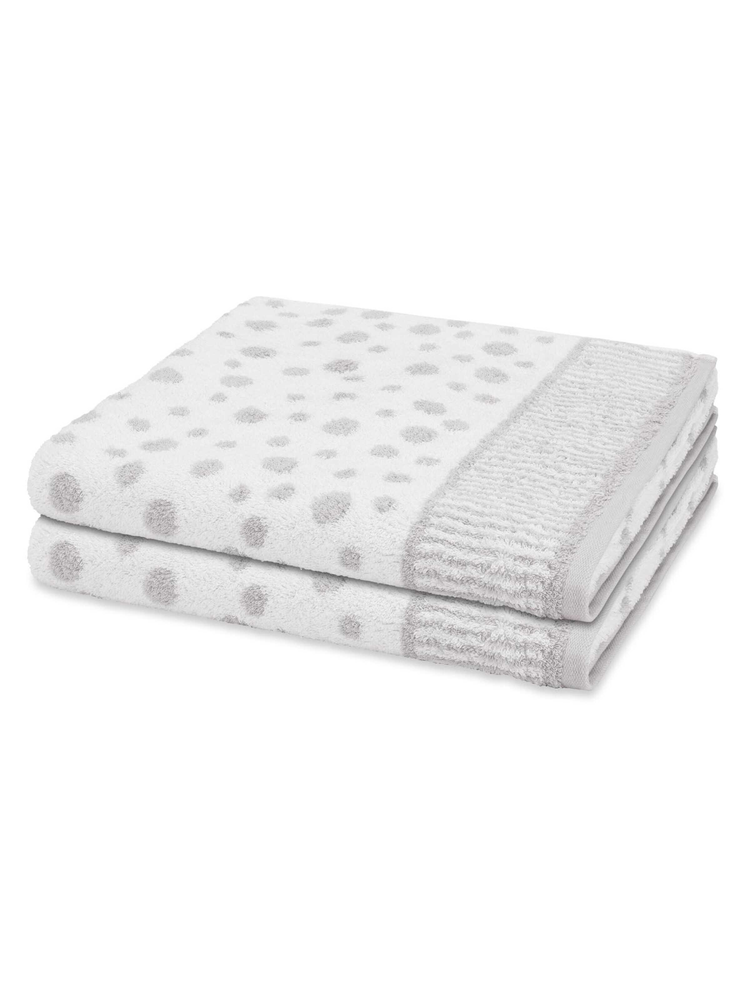ROSS Towel 'Punkte allover' in Grey: front