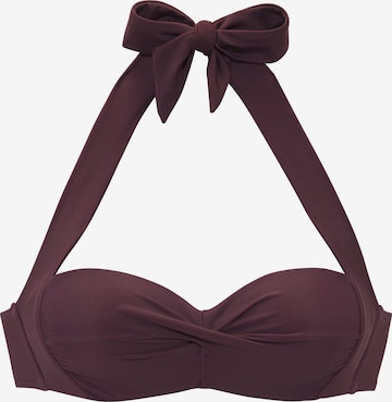 LASCANA Balconette Bikinitop in Lila: Vorderseite