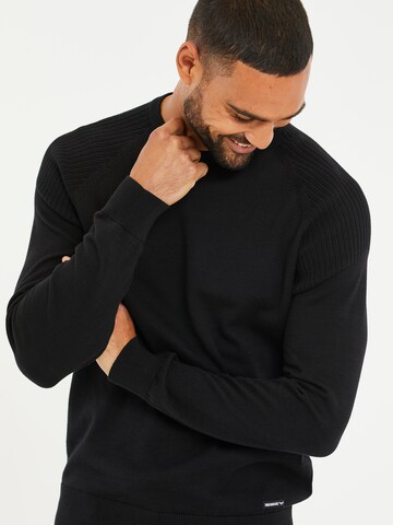 Threadbare Sweater 'Badger' in Black