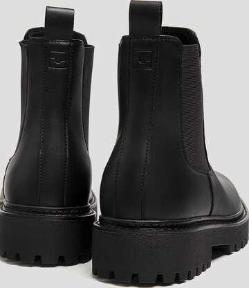 Pull&Bear Chelsea škornji | črna barva