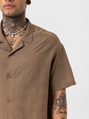 Dandalo Regular fit Button Up Shirt 'Bjorn' in Brown
