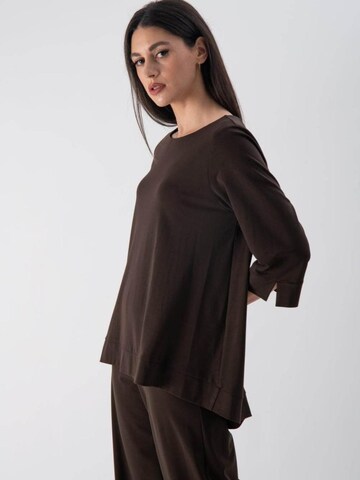 MND Blouse 'Soft Touch Edged' in Brown