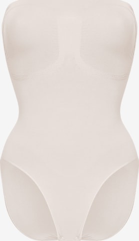 cfab (formerly creamy fabrics) Shapingbody 'Trägerloser Bodysuit Sculpting Shapewear mit Slip' in Beige: Vorderseite