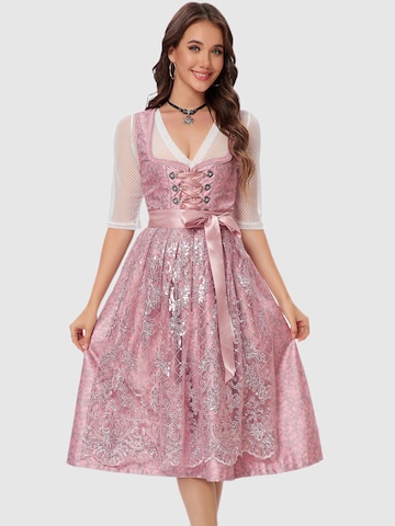Yesfashion Dirndl‌‌‌‌‌‌‌‌ in Pink: Vorderseite