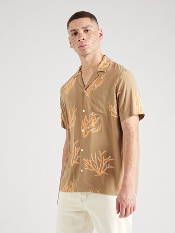 Coupe regular Chemise SCOTCH & SODA en marron : devant