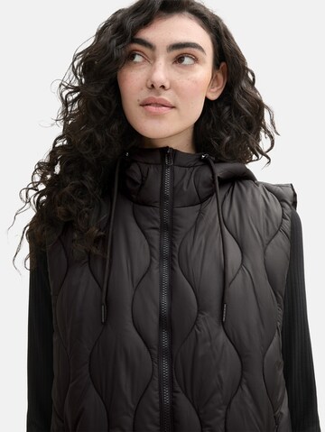 TOM TAILOR DENIM Weste in Schwarz