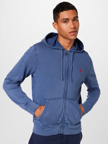 Polo Ralph Lauren Regular fit Sweatvest in Blauw: voorkant