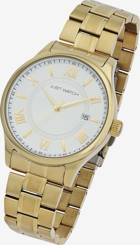 Just Watch Analoguhr 'Datumsanzeige' in Gold: Vorderseite