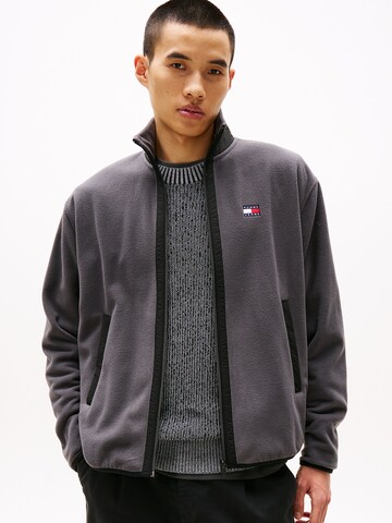 Tommy Jeans Fleecejacke in Schwarz: Vorderseite