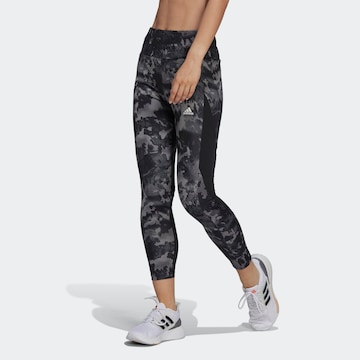 ADIDAS SPORTSWEAR Skinny Workout Pants in Black: front