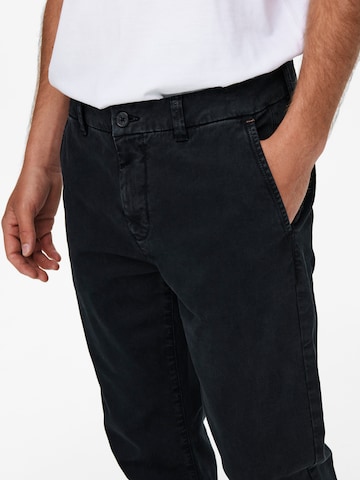 Only & Sons Slimfit Chino 'Pete' in Zwart