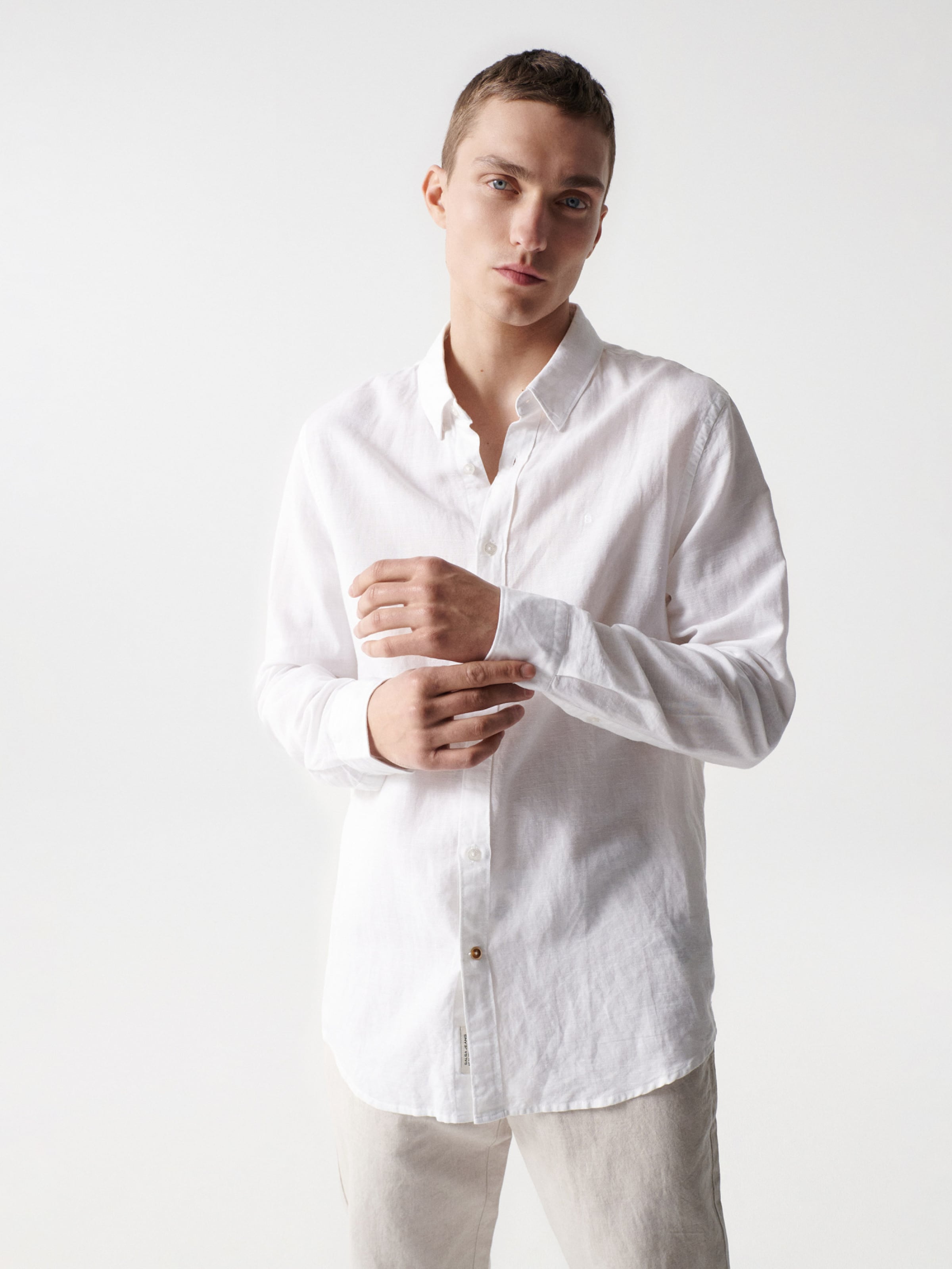 Salsa Jeans Regular fit Overhemd in Groen