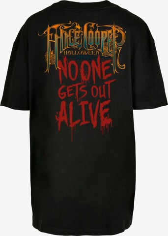 Merchcode Shirt 'Alice Cooper - No One Gets Out Alive' in Schwarz