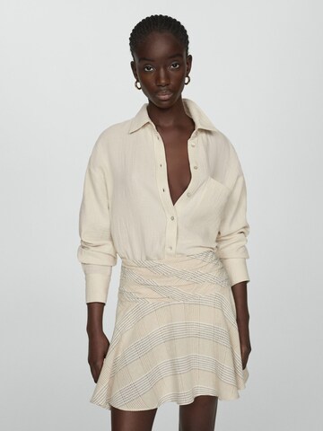 MANGO Blouse 'Gauza' in Beige: voorkant