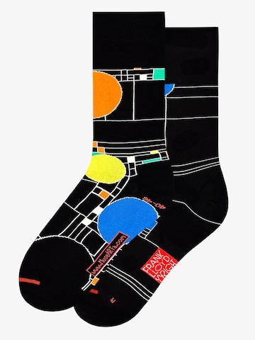 MuseARTa Socks 'Frank Lloyd Wright - Coonley Playhouse' in Black: front