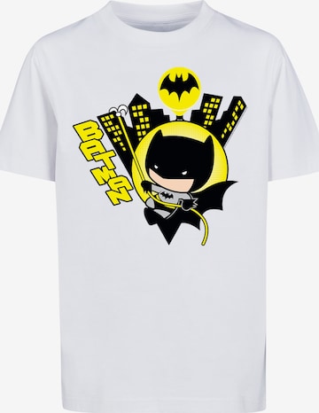 F4NT4STIC Shirt 'Chibi Batman Swinging -WHT' in Wit: voorkant