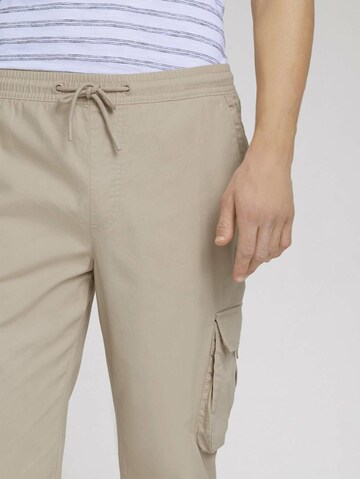 TOM TAILOR DENIM Regular Cargohose in Beige