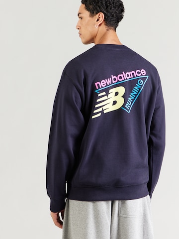 Felpa di new balance in blu: frontale