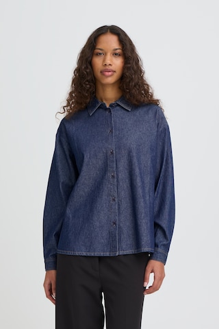 ICHI Shirt in Blauw: voorkant