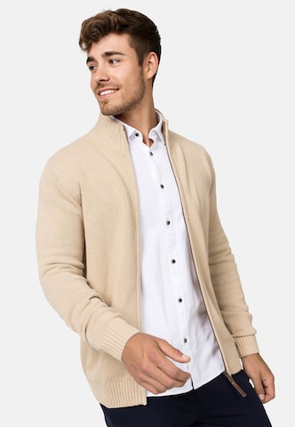 INDICODE JEANS Strickjacke 'Lut' in Beige