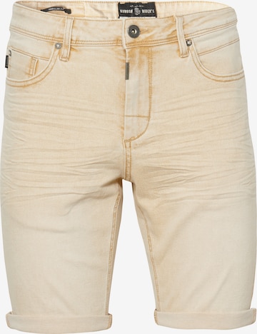 KOROSHI - Calças de ganga em amarelo: frente