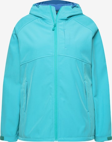 Ulla Popken Softshelljacke in Blau: Vorderseite