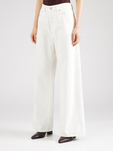 DIESEL Wide leg Jeans 'SIRE' in White: front
