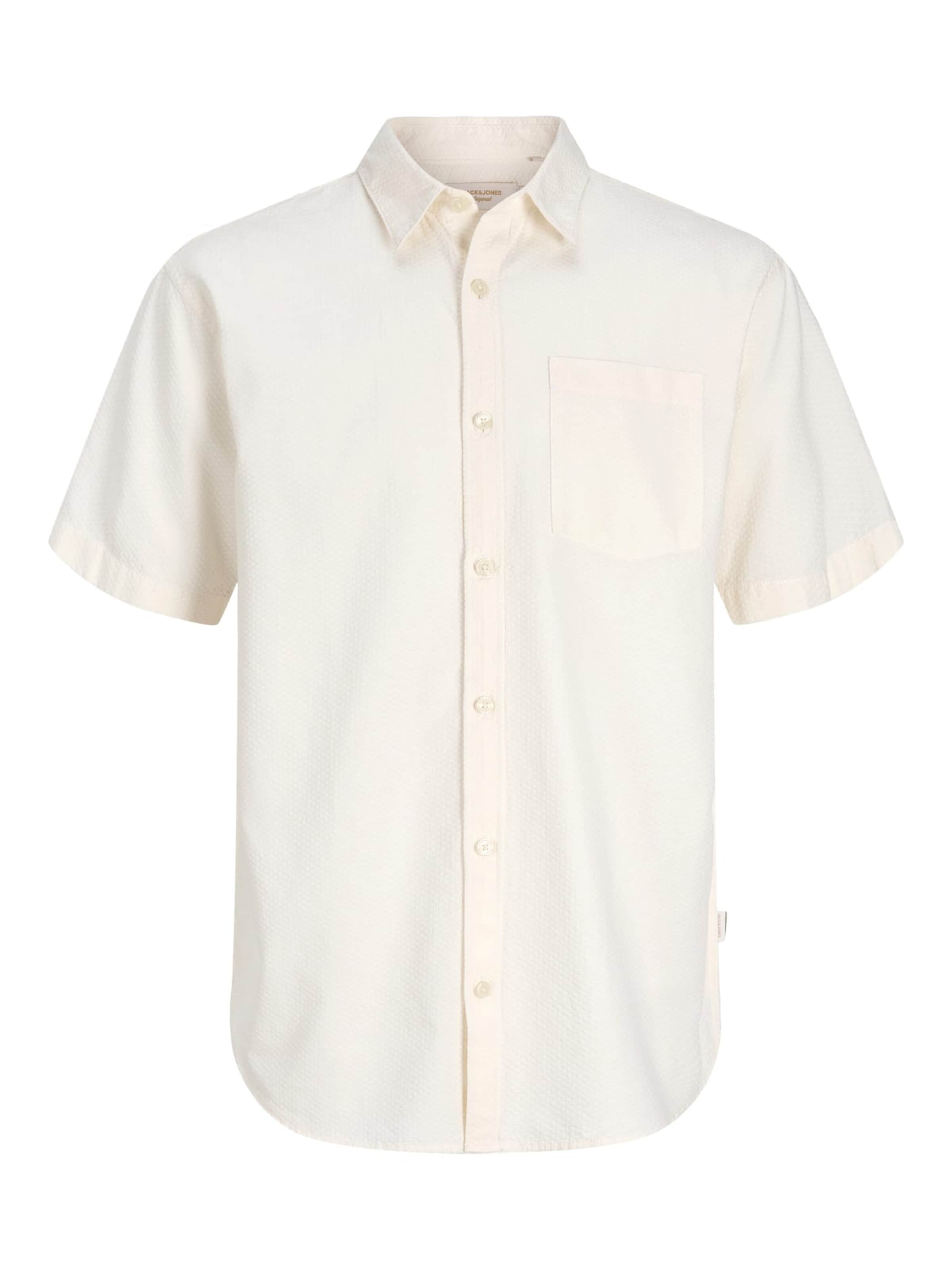 JACK & JONES Comfort fit Button Up Shirt 'Nantucket' in Beige: front