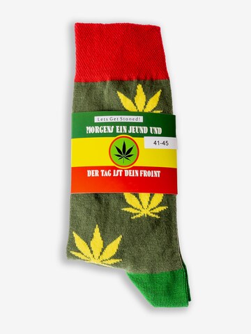 Chili Lifestyle Socks 'Banderole Joint' in Yellow