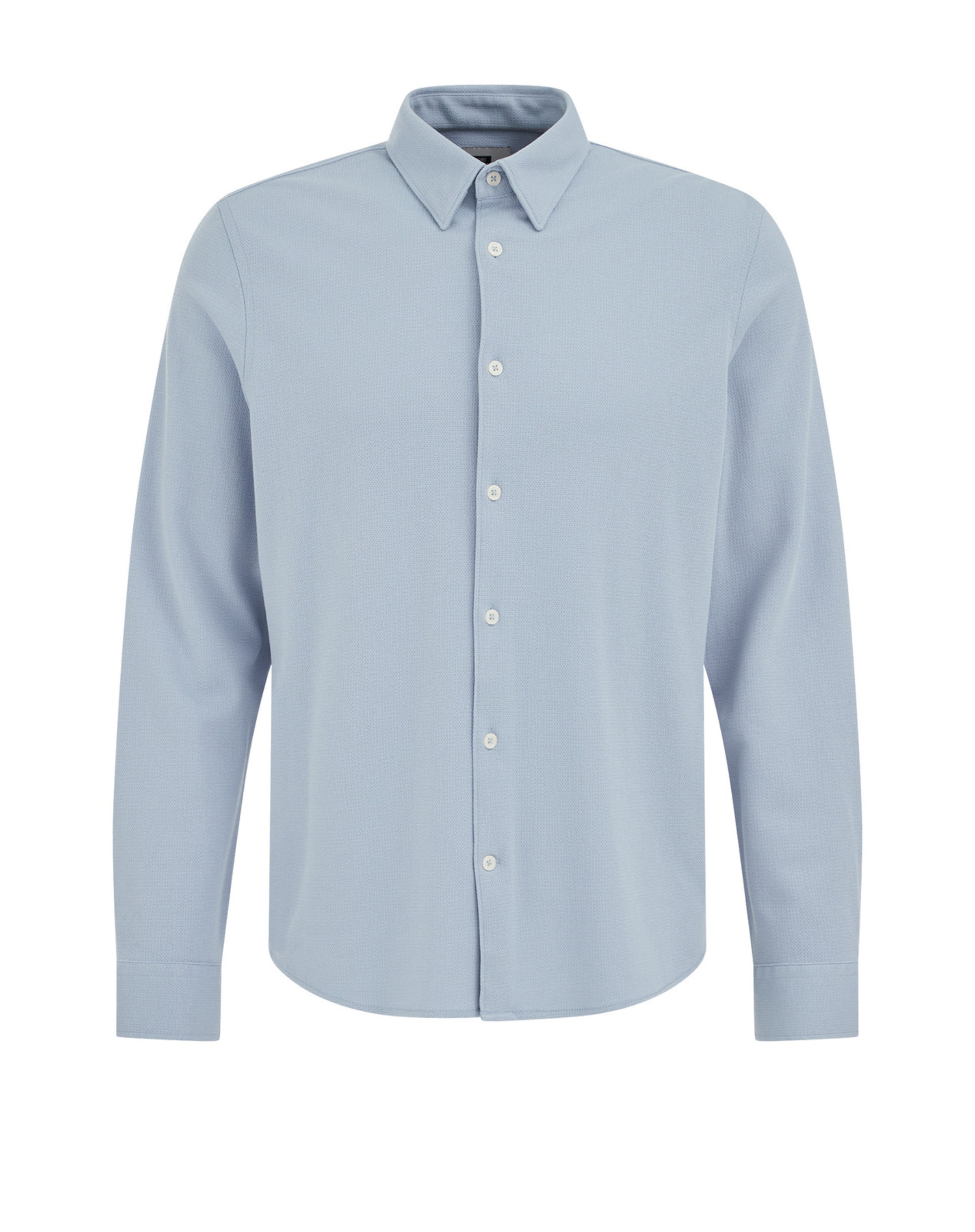 WE Fashion Rovný strih Košeľa - Modrá: predná strana