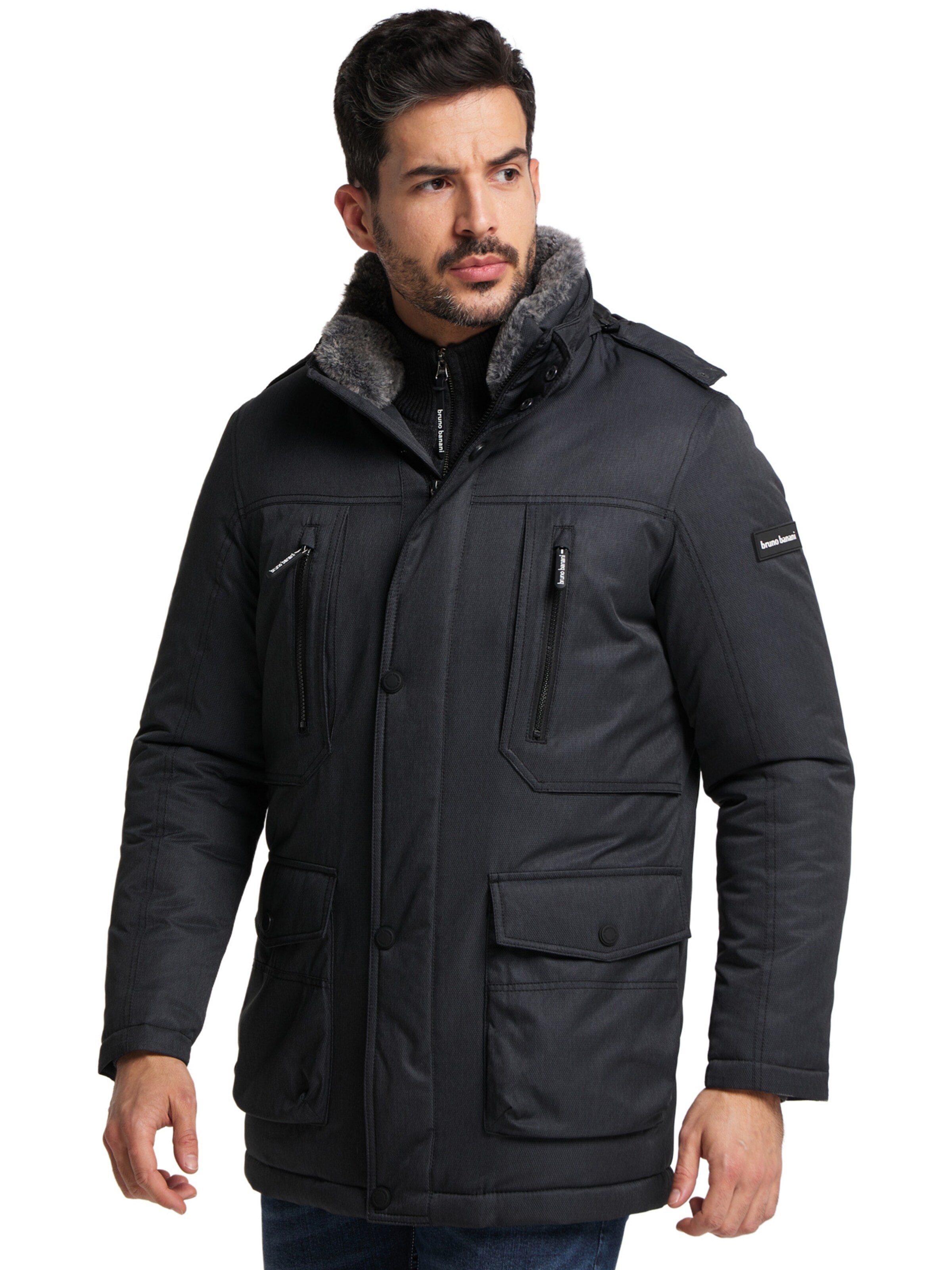 Veste mi-saison 'BARNETT' Bruno Banani en noir : devant