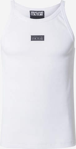 Tricou de la Versace Jeans Couture pe alb: față