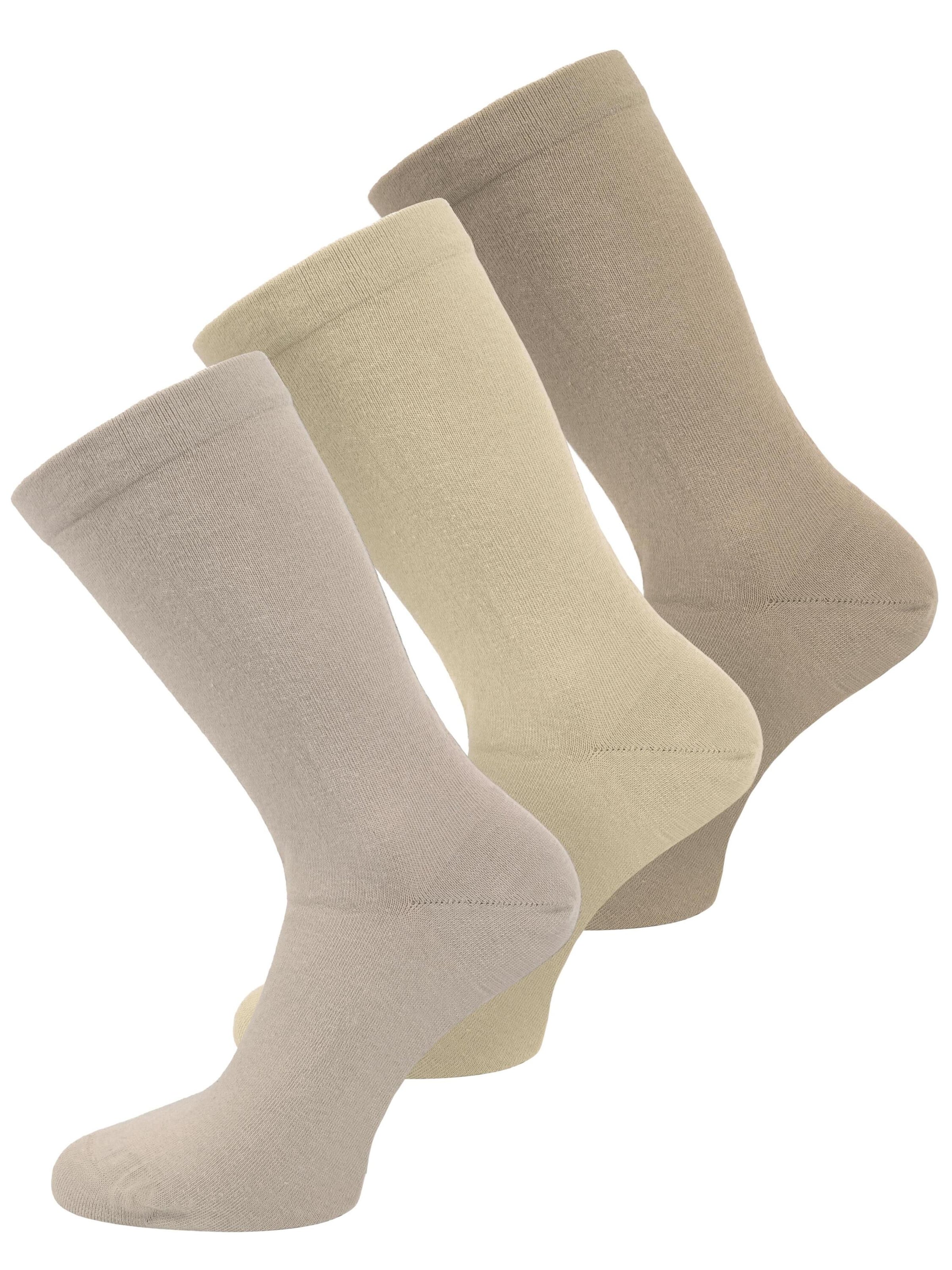 Chaussettes normani en beige : devant