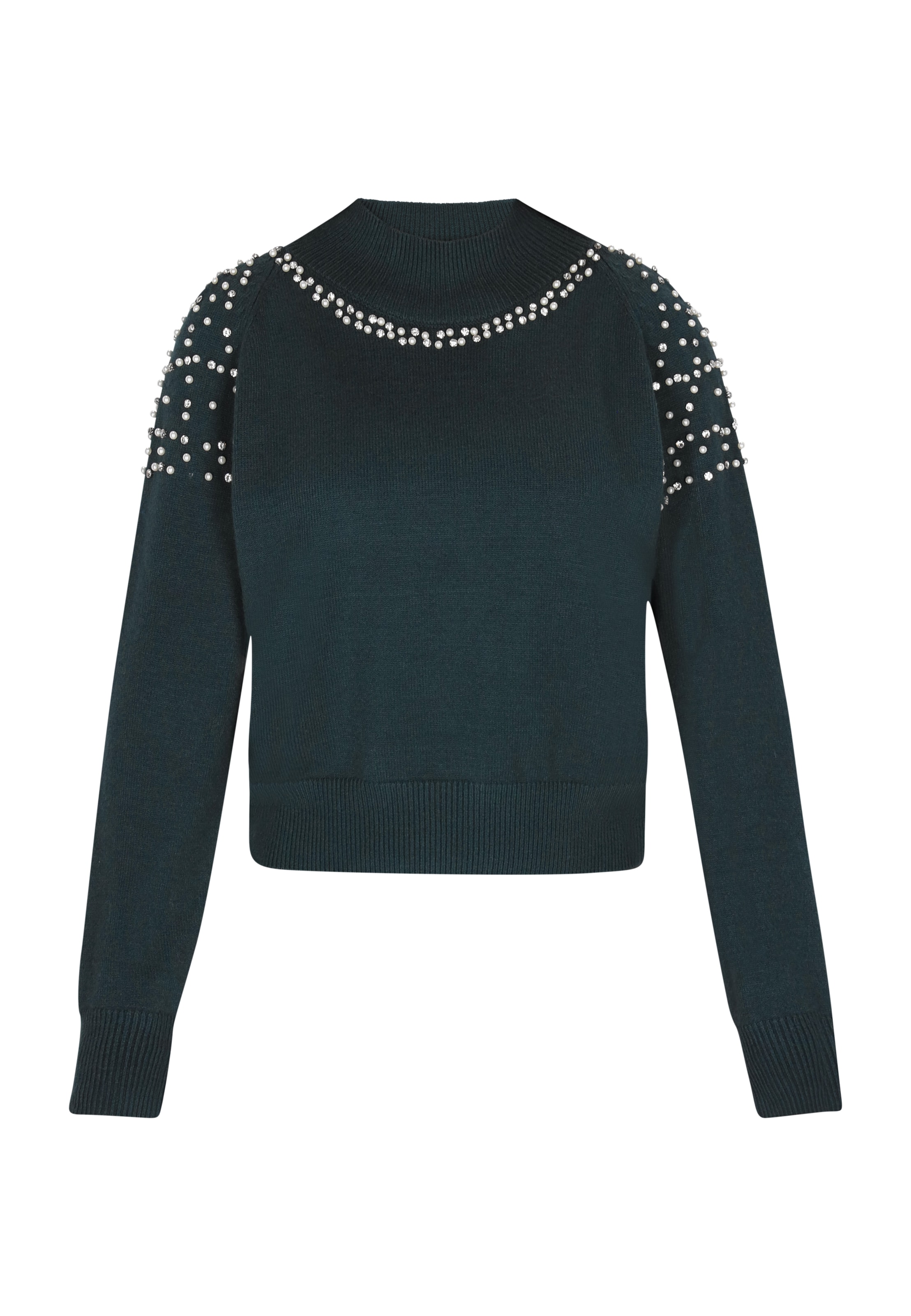 Pulover de la faina pe verde: față