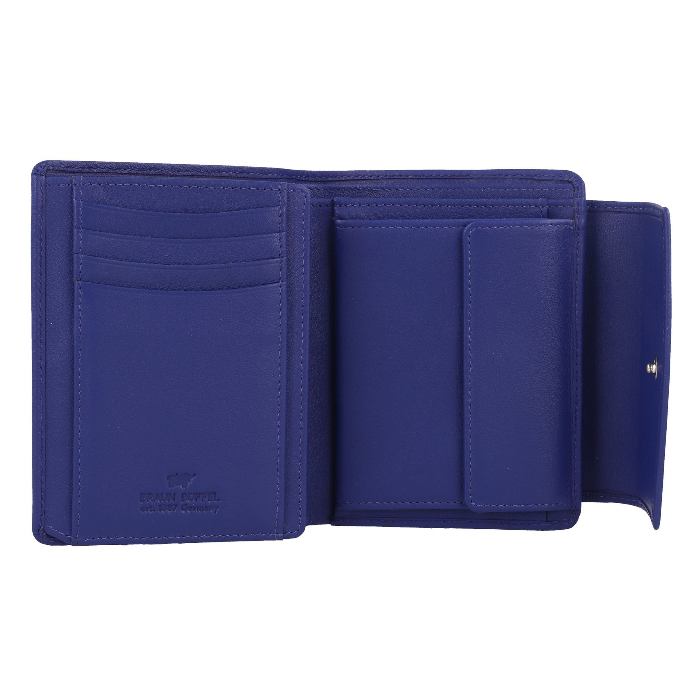 Braun Büffel Wallet 'Joy' in Blue