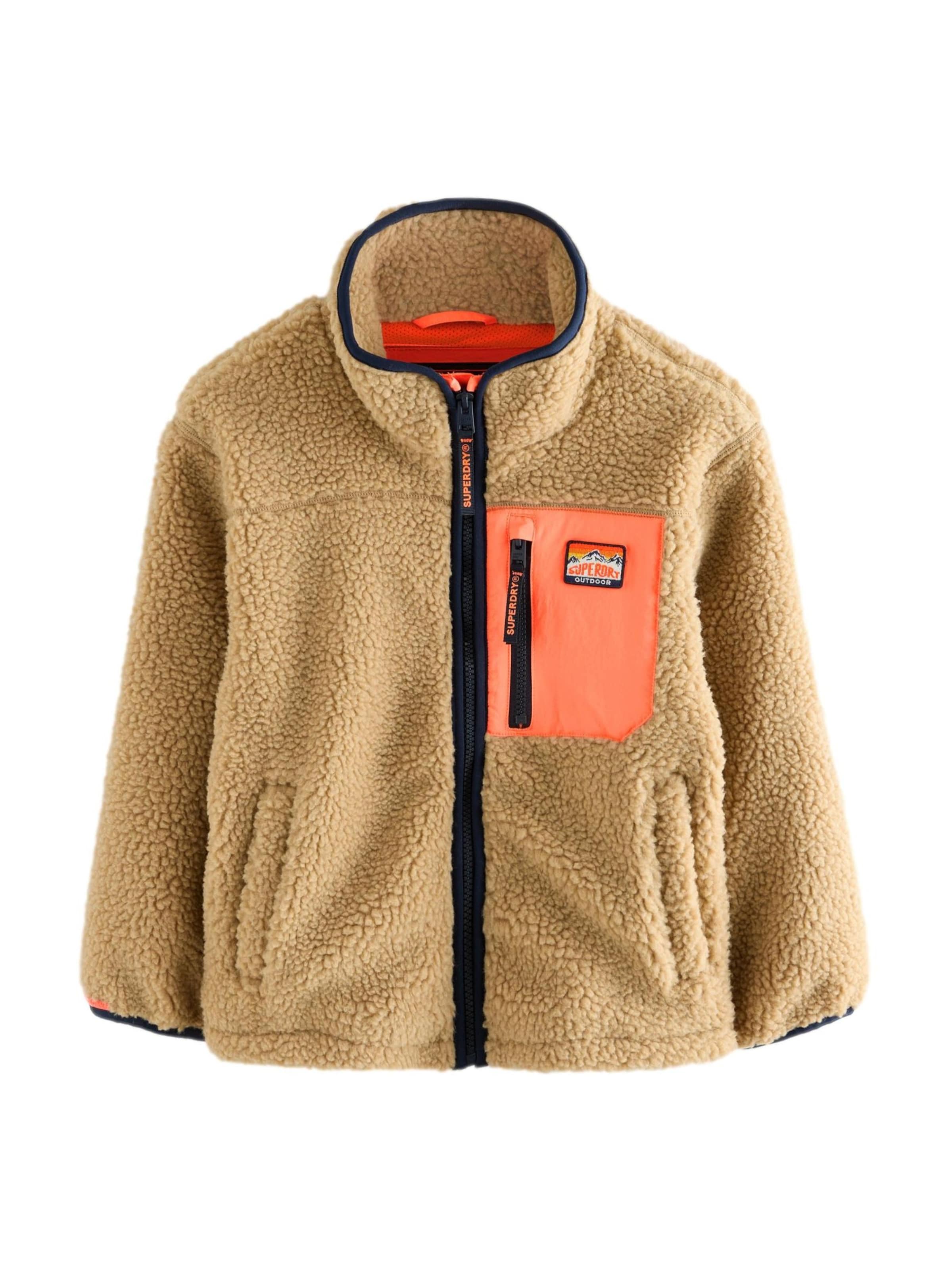 Superdry Fleecejakke i beige: forside